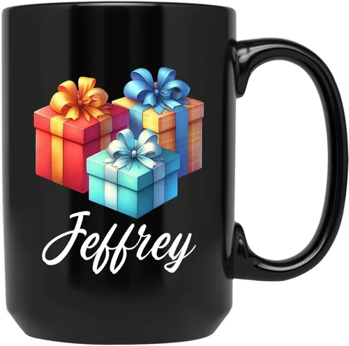 Vista 15 de Taza personalizada con nombre, diseño de muñeco de nieve con nombre, tazas de café de Navidad de muñeco de nieve, regalos personalizados para árbol