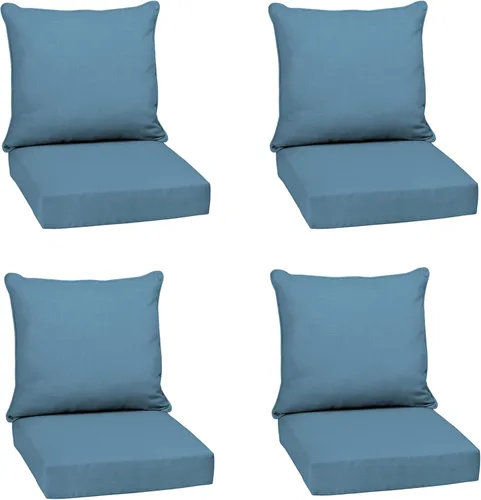 Vista 42 de Arden Outdoor Deep Seat Cushion Set, 24x24, Aqua