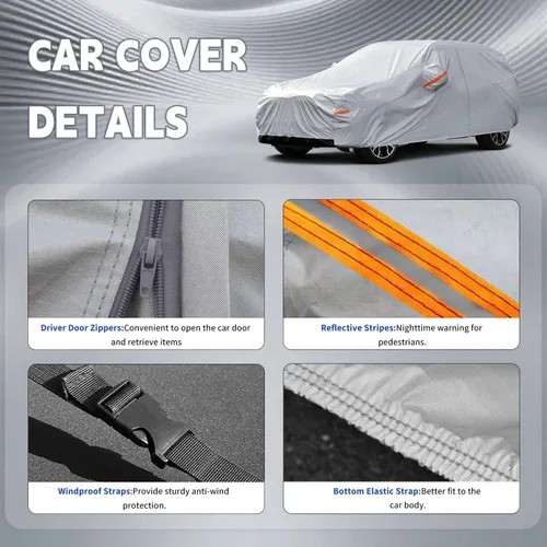 Vista 13 de GUNHYI - Funda para automóvil SUV de 7 capas, ajuste personalizado para BMW X1 (2010-2025), impermeable para todo tipo de clima, resistente