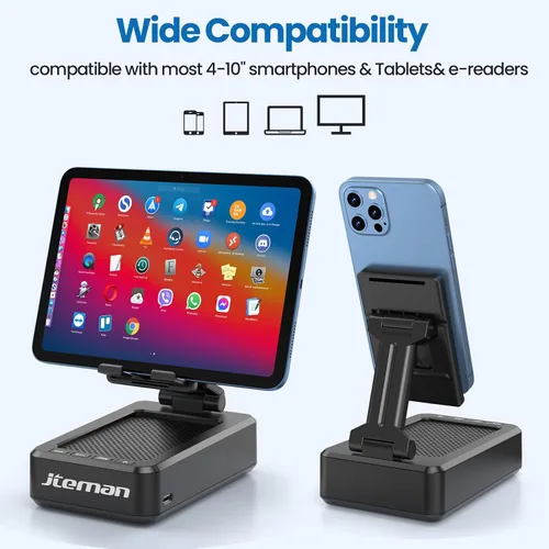 Vista 5 de JTEMAN Soporte para teléfono celular con altavoz Bluetooth, regalos