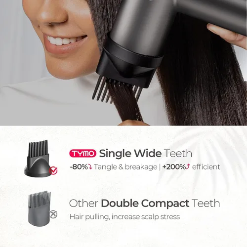 Vista 3 de TYMO Accesorio para peine de cabello solo compatible con secadora TYMO AIRHYPE Lite, boquilla magnética para desenredar, alargar el cabello