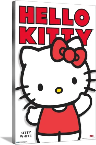 Vista 5 de Trends International Póster de pared en lienzo de Hello Kitty y sus amigos: Hello - Kitty White