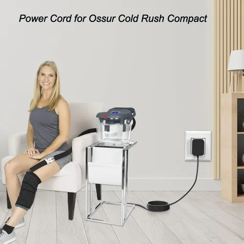 Vista 3 de Ossur Cold Rush - Cable de alimentación de repuesto para terapia de frío circulante, compatible con máquinas LEONNS y Vive Machines, cable
