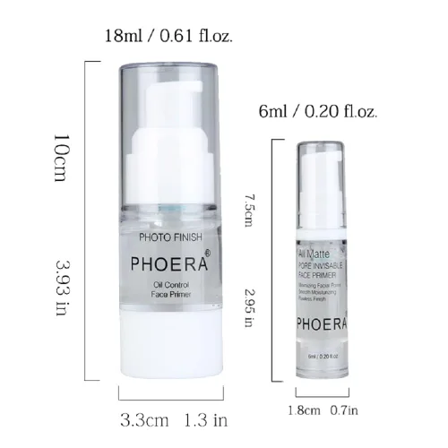 Vista 7 de PHOERA - Paquete de 2 imprimaciones para maquillaje facial, encogimiento de poros, arrugas que eliminan las líneas finas, hidratación, Clean