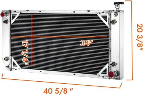Vista 2 de ALLOYWORKS Radiador de aluminio de 3 filas para Chevy C/K Suburban Truck Blazer Tahoe 5.7L V8 1988 89 90 91 92 92 93 94 95 96 97 98 99 2000 Full