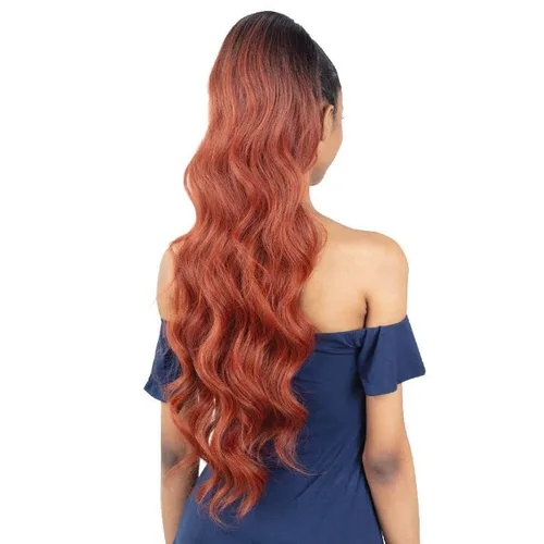 Vista 3 de Freetress - Cola de caballo orgánica, holgada, profunda, 28 pulgadas (color: 4)