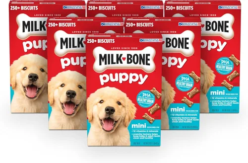 Vista 17 de Milk-Bone Original Dog Treats Galletas para perros grandes, 24 libras (paquete de12) 24 onzas. cajas, sabor carnoso que menea la cola, 15%