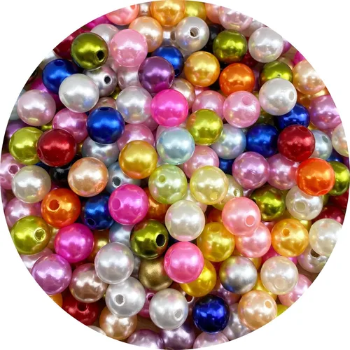 Vista 23 de 3000 cuentas de perlas de 0.118 pulgadas con agujero redondo suelto para decoración del hogar, rellenos de jarrones, manualidades, fabricación