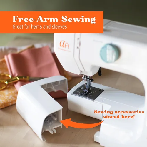 Vista 9 de La máquina de coser Believe para principiantes de American Home hace que coser para principiantes sea fácil en máquina de coser pequeña portátil