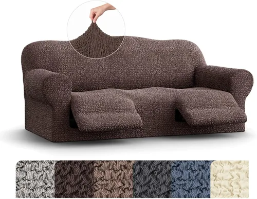 Vista 19 de PAULATO BY GA.I.CO. Mille Righe Collection funda para sofá reclinable, funda de tela de poliéster suave, 1 pieza, elástica, ajustable, protección