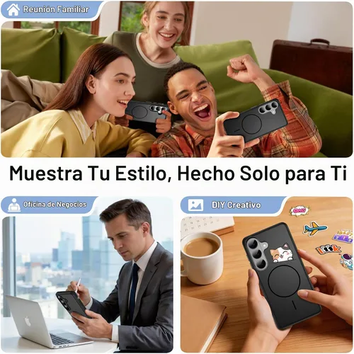 Vista 9 de Jshru Funda para Samsung Galaxy S26 Plus/Galaxy S25 Plus: para Galaxy S24 Plus [compatible con Magsafe] [2 protectores de pantalla HD] cubierta