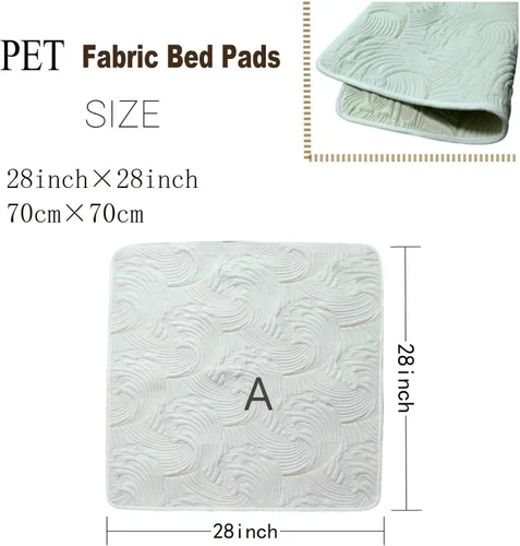 Vista 2 de Almohadillas cuadradas de tela lavables para perros y gatos pequeños, 28 x 28 pulgadas, funda de sofá multicapa para sofá, protector de muebles