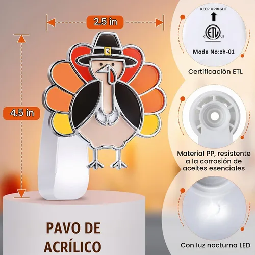 Vista 2 de Enchufe de fragancia de pared compatible con repuestos de Bath & Body Works Certificado ETL, luz nocturna de otoño, enchufe giratorio, compatible