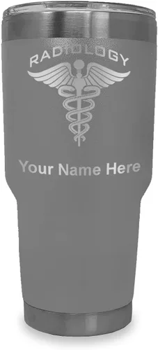 Vista 39 de LaserGram Vaso personalizado de 20 onzas, radiología (negro) Regalo grabado para radiólogos, acero inoxidable aislado al vacío, grabado con láser