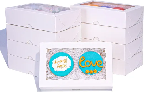 Vista 8 de Paquete de 10 Cajas Completamente Transparentes para Fresas Cubiertas de Chocolate 8x5x2 Pulgadas Cajas para Galletas Cajas para Mini Pasteles Bundt
