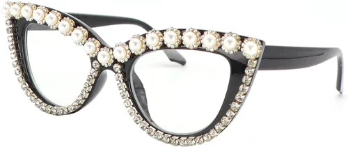 Vista 5 de Gafas de lectura fotocromáticas de transición multifocal progresiva con diamantes de imitación para mujer, marco de lentes para computadora