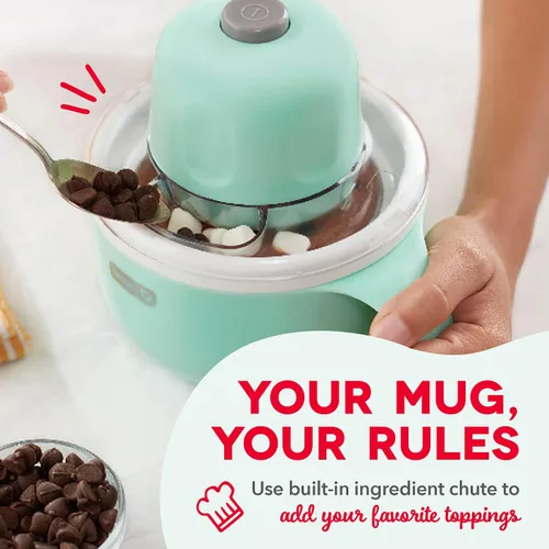 Vista 7 de Dash My Mug Ice Cream Maker - Máquina para hacer helados, hace una sola porción de gelato, yogur congelado, sorbete y más, fácil de limpiar y usar