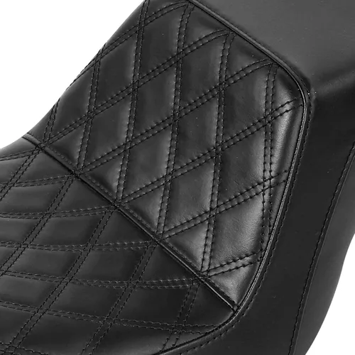 Vista 4 de Asiento de motocicleta para conductor y pasajero, apto para Harley Dyna Wide Glide Low Rider Fat Bob Street Bob FXDB Super Glide Custom Switchback