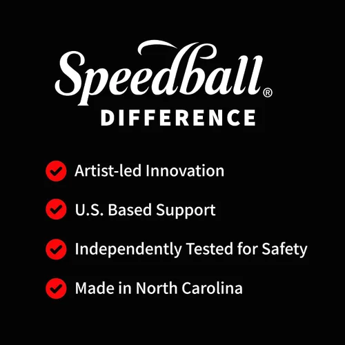 Vista 6 de Speedball Tinta acrílica para serigrafía, 8 oz, negra para impresiones en papel, fabricada en EE. UU