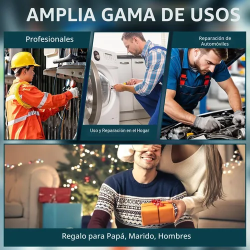 Vista 9 de Pelacables 14 en 1 con detección de voltaje recargable y alarma