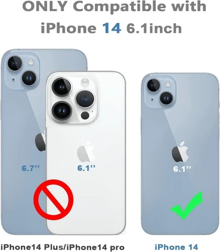 Vista 7 de Funda magnética para iPhone 14 impermeable, [lente y protector de pantalla integrados] [a prueba de golpes] [a prueba de caídas] [a prueba de polvo]
