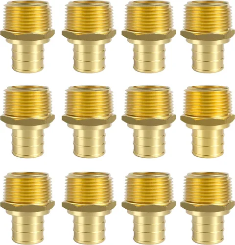 Vista 11 de SUNGATOR Paquete de 2 adaptadores machos Pex de 1 pulgada, latón sin plomo, accesorios Pex de 1 pulgada