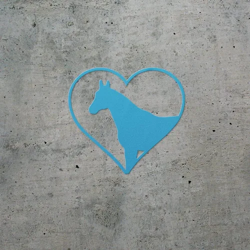 Vista 2 de Calcomanías transparentes de corazón de caballo 2 (azul azul) calcomanías de vinilo impermeables de primera calidad para laptop, accesorio