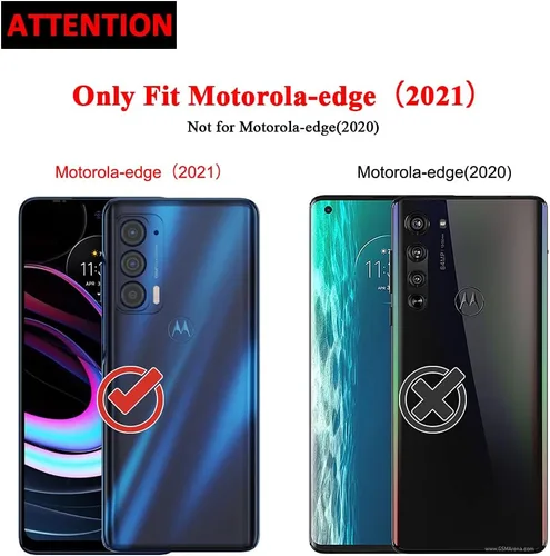 Vista 3 de Funda compatible con Motorola Edge 2021/Edge 5G UW 2021, resistente, a prueba de golpes, protección de cuerpo completo, con funda de clip para Negro