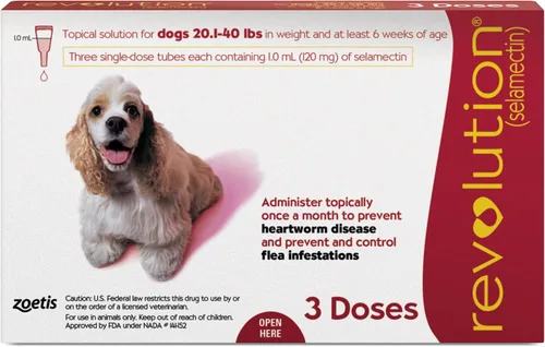 Vista 20 de Revolution Solución tópica para perros, 85.1-130 libras, suministro de 1