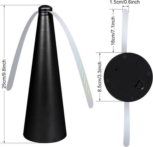 Vista 2 de 3 ventiladores para moscas al aire libre para mesas, para interiores y exteriores, para comidas, alimentos y moscas, mantienen las moscas alejadas