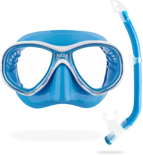 Vista 7 de Cressi Kids' C Estrella VIP Jr Clear/Lime Junior Snorkeling/Diving Combo Set