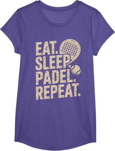 Vista 65 de Camiseta Eat Sleep Padel Repeat Padel Jugador de Tenis