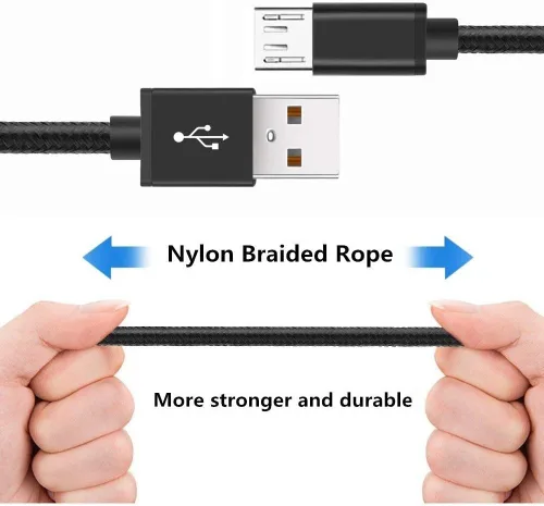 Vista 5 de Paquete de 2 cables de alimentación micro USB de 3.3 pies para Amazon Fire TV Stick, para Roku Streaming Stick, Express Plus, Premier Plus, control