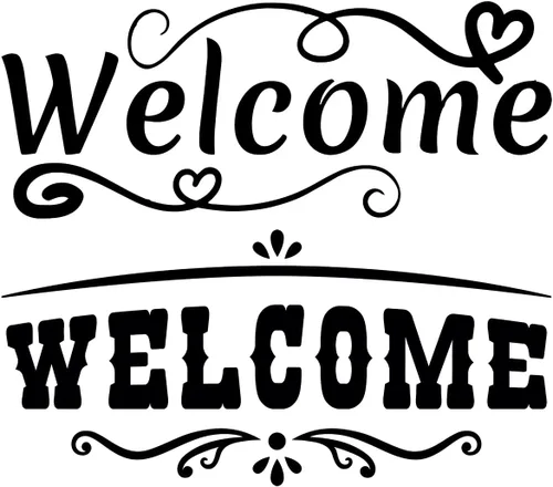 Vista 9 de 2 hojas de calcomanías de bienvenida – Calcomanías de vinilo para puerta delantera, cartas de bienvenida, entrada, oficina, dormitorio y puertas