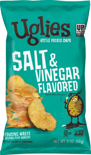 Vista 10 de UGLIES Patatas fritas cocidas en hervidor de agua, aperitivos sin gluten, patatas fritas Kosher, aperitivos sin OMG para niños u oficina, bolsas