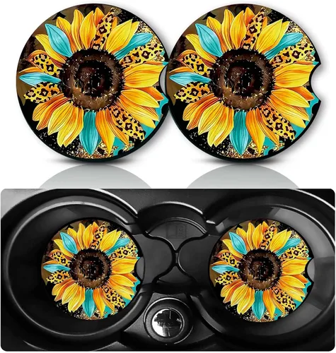 Vista 22 de Posavasos para Portavasos de Automóvil, 2 Piezas Universales Antideslizantes Geniales Calibre 12 con Forma de Bala de Latón y Goma para Automóvil