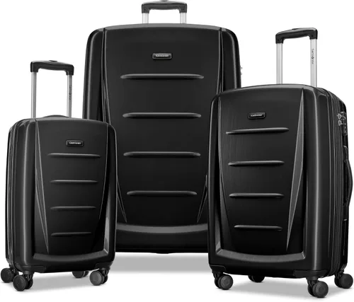 Vista 65 de Samsonite Winfield 2 Equipaje rígido con ruedas giratorias, Carbón vegetal, Grande de 28 pulgadas, a cuadros