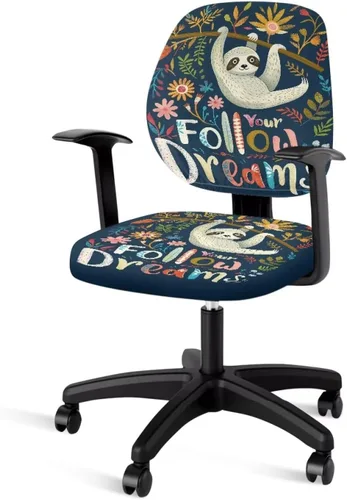 Vista 13 de Funda para silla de oficina con diseño de mariposa de 2 piezas, fundas para silla de juegos, bonitas fundas transpirables para silla de escritorio