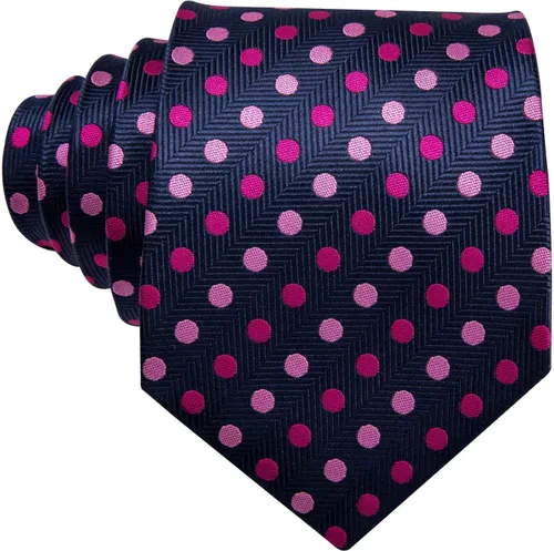 Vista 5 de Barry.Wang Corbatas de seda para hombre, diseño de lunares, gemelos cuadrados de bolsillo, gemelos para negocios, boda