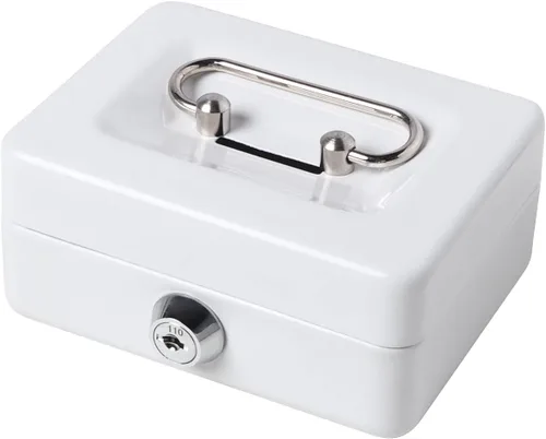 Vista 17 de Decaller - Caja de dinero con ranura para niños, caja de dinero pequeña con bandeja para dinero y cerradura de llave, 6 1/5 pulgadas x 5 pulgadas x