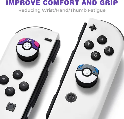 Vista 2 de FUNLAB - Tapas para joystick compatibles con Nintendo SwitchOLEDLite, accesorios de controlador FUNLAB - 6 bolas