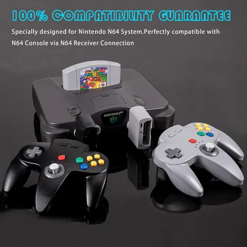 Vista 4 de 2.4 GHz Wireless N64 Switch Online Controller, USB Receiver & N64 Receiver, Compatible with Windows PC Laptop iOS Mac Raspberry Pi, N64 Switch