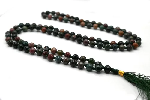 Vista 3 de Japa Mala - Collar de 108 cuentas de oración y pulsera Mala para meditación, Gema