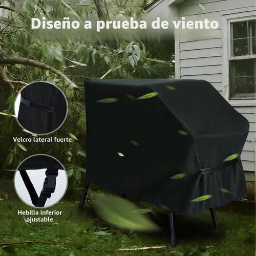 Vista 4 de Funda para Plancha Blackstone de 22 Pulgadas con Capucha y Soporte, Accesorios de Plancha Impermeables para Blackstone de 17 y 22 Pulgadas, FUNDA