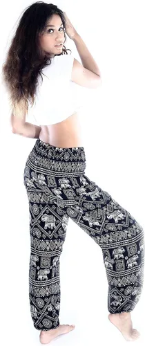 Vista 3 de Pantalones bohemios, pantalones harem, de yoga, para mujer, para la playa