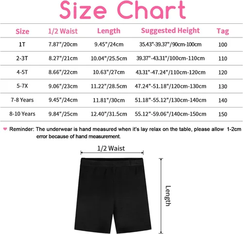 Vista 5 de BOOPH Pantalones cortos de baile transpirables para niñas de 2 a 10 años
