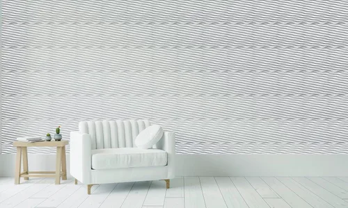 Vista 2 de Dundee Deco Paneles de pared 3D – Paneles de pared de PVC blanco pintables modernos para decoración de pared interior, 19.7 x 19.7 pulgadas, cubre