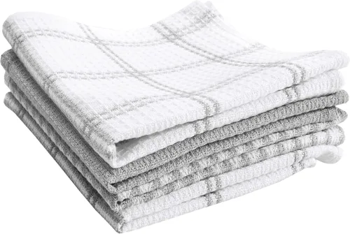 Vista 28 de T-Fal Paños de cocina de gofres de alta calidad: altamente absorbentes, súper suaves de larga duración, 100% algodón, 12 x 13 pulgadas, toalla plana