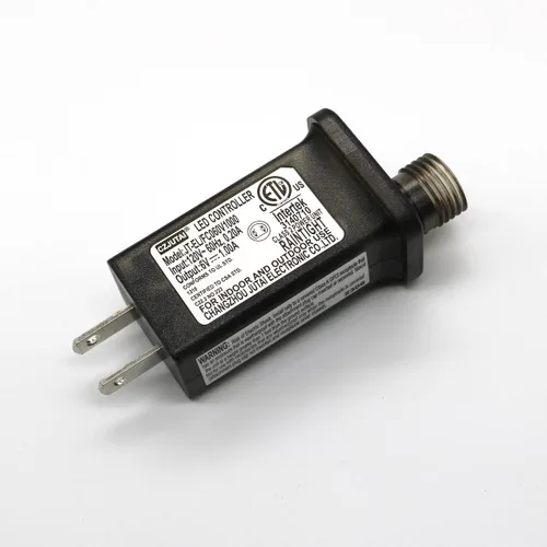 Vista 5 de Transformador LED de 8 modos de luz LED de 6 V, fuente de alimentación de clase 2, transformador de bajo voltaje, adaptador de enchufe de EE. UU.