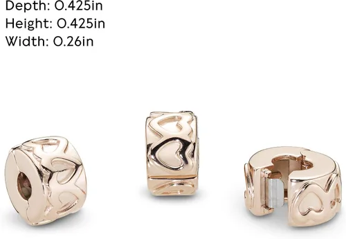 Vista 5 de PANDORA Joyería Row of Hearts Rose Charm Metal no aplica